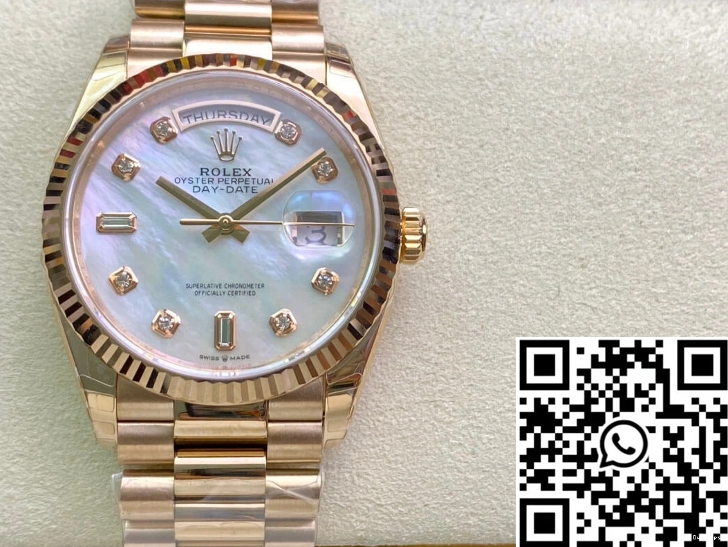Factory Dial Day Rolex M128235-0029 EW Mother-Of-Pearl Date White 0318
